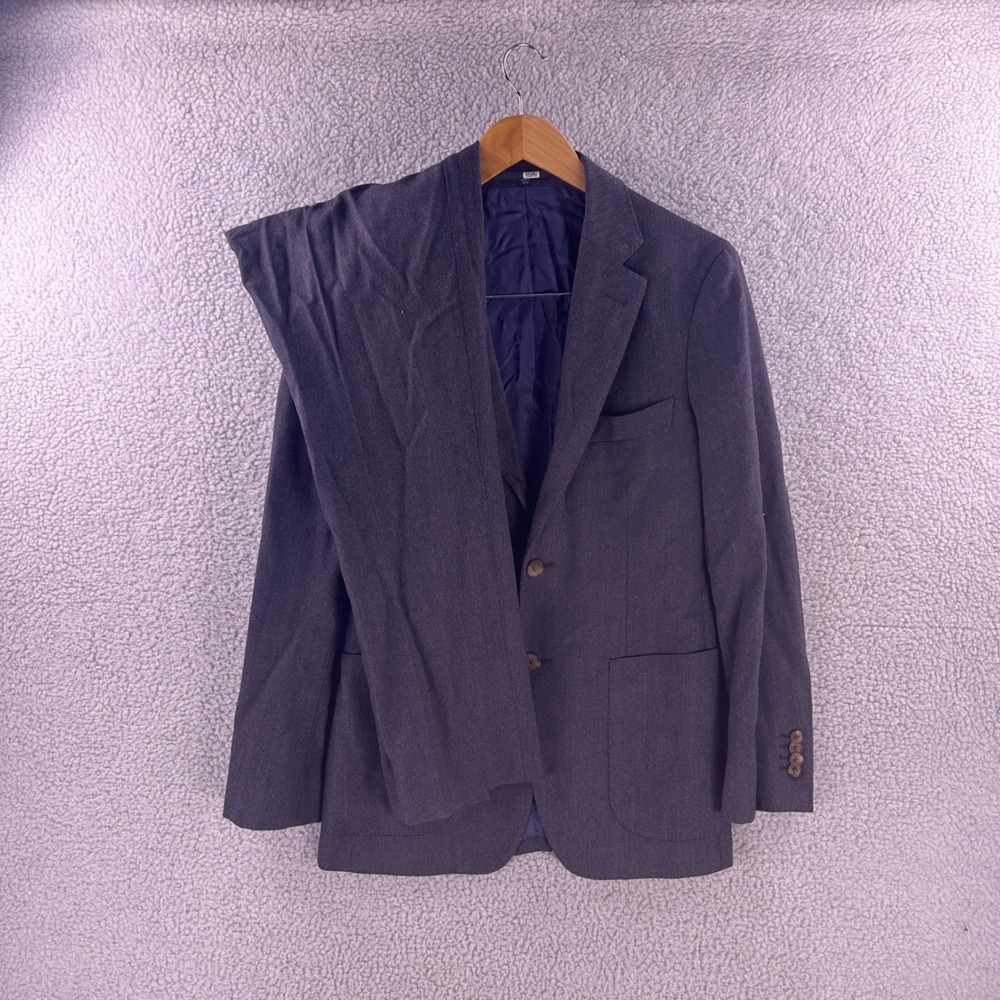 Suitsupply Men Grey Pure Wool F.lli Ormezzano 2 Piece Suit EUR 48 US 38 R